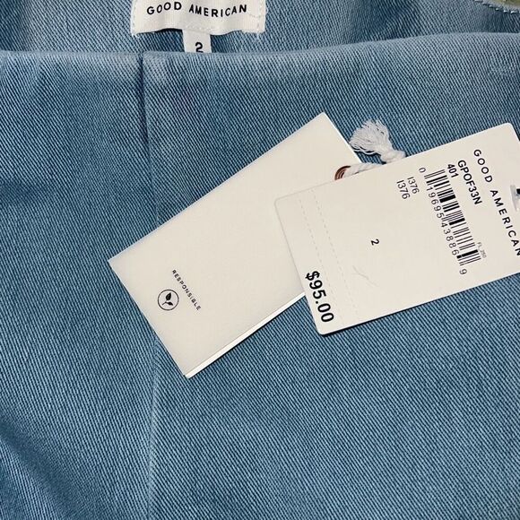 Good American Pull on Light Wash Flare Stretch Denim Jean NWT SIZE 2 - Picture 4 of 6